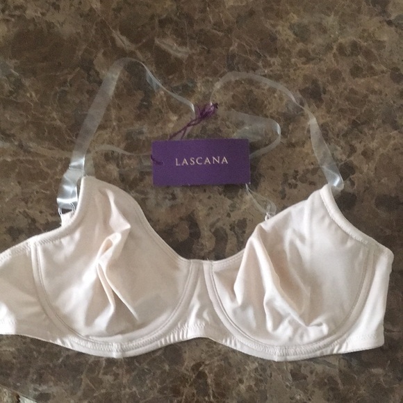 New! Lascana Nude Clear Invisible Straps T-Shirt Bra size 34B - Picture 5 of 6